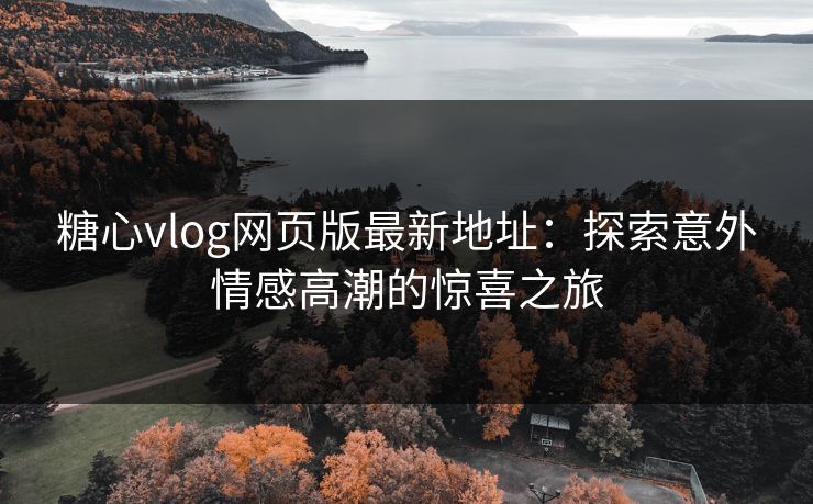糖心vlog网页版最新地址：探索意外情感高潮的惊喜之旅