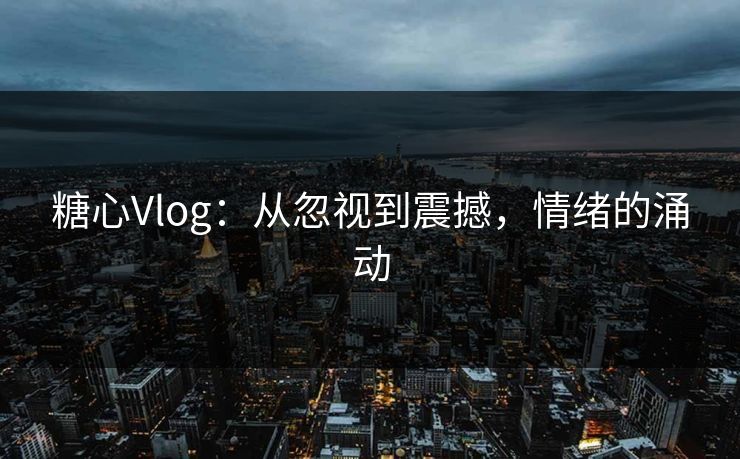 糖心Vlog：从忽视到震撼，情绪的涌动