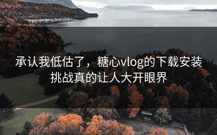 承认我低估了，糖心vlog的下载安装挑战真的让人大开眼界