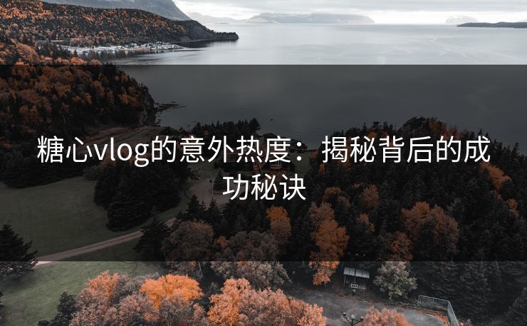 糖心vlog的意外热度：揭秘背后的成功秘诀